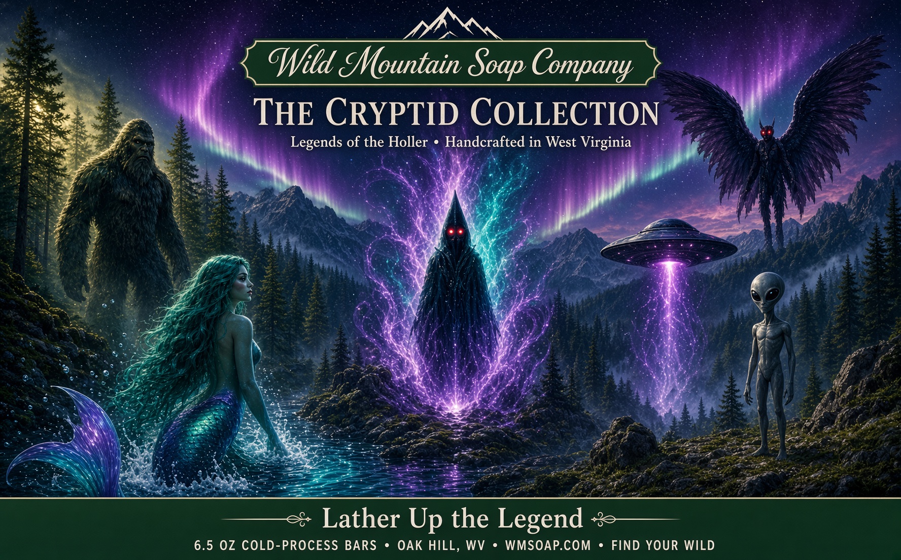 The Cryptid Collection — Wild Mountain Soap legends of the holler